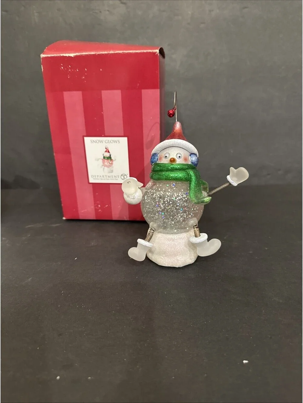 Dept 56 – Snow Glows – Lighted Snowman Snow Globe - w/Box Retired Needs Battery